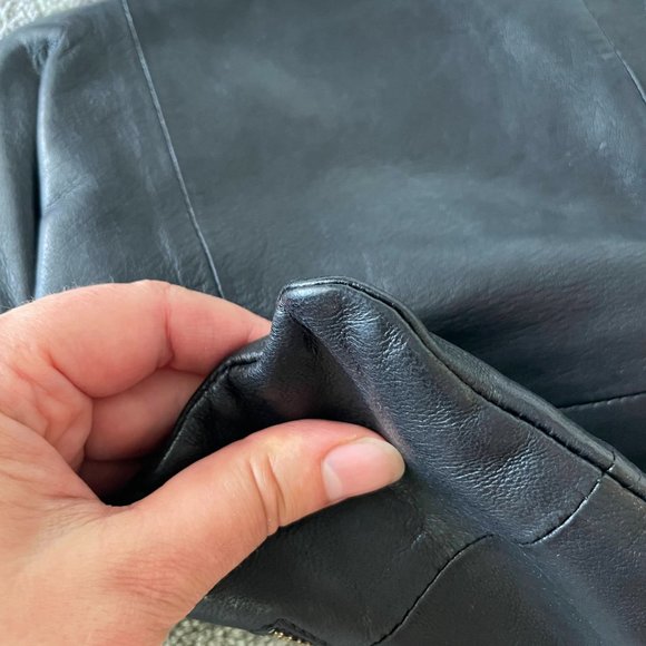 Coccinelle Black Leather Envelope Pouch - Picture 7 of 10